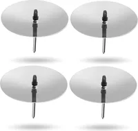4X Kerzenstecker ca. 5 cm für Kerzen als Kerzenhalter Adventskranzstecker für Adventskranz Weihnachten Adventskranzhalter mit Dorn - (Silber)