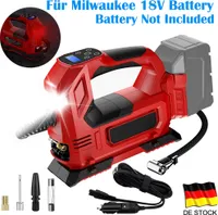 Elektrische Luftpumpe für Milwaukee 18V Akkus mit 3 Luftdüse Elektropumpe für Reifen MTB Basketball(Ohne Akku)