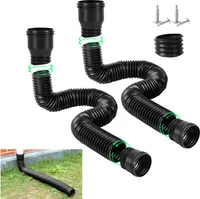 AIORBER Regenwasser und Dachrinnenrohre, Fallrohrverlängerungen, Abflussverlängerungen,Kann im Garten, im Freien und in Abflüssen verwendet werden