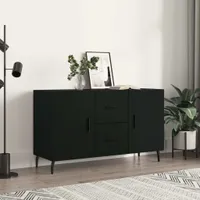 Möbel Sideboard Schwarz 100x36x60 cm Holzwerkstoff - Kommoden 828189