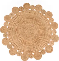 Nazar Palma Teppich, Jute-Look, Naturfarbe – 200x290 Cm, Polypropylen, 12 Mm Flor – Boho-Teppich Für Wohnzimmer & Schlafzimmer (Schwarz)