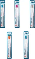 5x TELLO Brush Medium 3940 - Zahnbürste - Medium Borsten