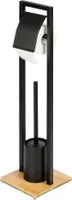WENKO WC-Garnitur Bambusa schwarz Metall