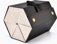 6 Gitter Sonnenbrillen Aufbewahrungsbox, Brillen Aufbewahrung/Präsentation, Faltbar Tragbar Sonnenbrillen Etui Reise Gadgets (Schwarz)