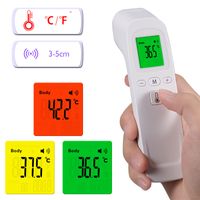 Berührungsloses Stirnthermometer Digitales Hand-Infrarot-Thermometer Objekttemperaturanzeige Hochpräzise ℃ und ℉ Umschaltbare 3-Farben-Hintergrundbeleuchtung M16