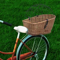 Relaxdays Gepäcknetz Motorrad & Fahrrad, 4er Set, Netz Fahrradkorb, 25 x 25  cm, 6 Haken, elastisches