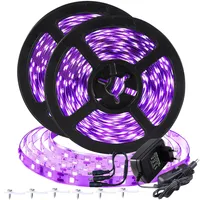 5M UV-LED-Streifen, Schwarzlicht-LED-Streifen, 12V 2835 Violettes Licht-LED- Streifen, 300 ultraviolette LEDs