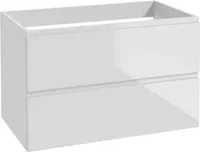 Deftrans waschbeckenunterschrank hängend mit schubladen weiß 80 x 50 x 46 cm, waschtischunterschrank, badunterschrank waschbecken wandschrank