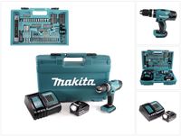 Makita DHP 453 FX12 Akumulátorová příklepová vrtačka 18V 42Nm + 1x 3,0Ah + nabíječka + 101ks sada příslušenství + kufr