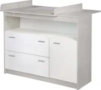 roba Wickelkommode ‚Julia‘, mit abnehmbarem Wickelansatz, breit, 2 Schubladen, Wickelhöhe 90,5 cm