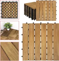 UISEBRT drewniane płytki balkonowe 5m² drewno akacjowe 30 X 30cm płytka tarasowa 55 sztuk płytki balkonowe kliknij płytkę podłogową model A