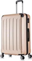 Flexot® F-2045 Koffer Reisekoffer Hartschale Hardcase Doppeltragegriff mit Zahlenschloss Gr. XL Farbe Gold