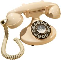 GPO Retro Pearl, Analoges Telefon, Kabelgebundenes Mobilteil, Cremefarben