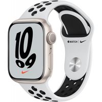 Apple Watch Series 7 Nike Aluminium 41mm Sternenlicht (Sportarmband platinum/schwarz)