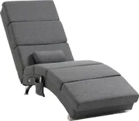 HOMCOM Relaxliege mit Massagefunktion elektrischer Loungesessel Massagesessel mit hoher Rückenlehne, Fernbedienung, Klappbar Fernsehsessel mit 5 Modi