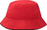 Trendiger Kinderhut aus weicher Baumwolle red/black, Gr. one size