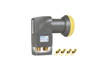 Humax Quad-Universal-LNB, 4 F-Stecker, Integrierter Wetterschutz, LTE-Filter