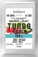 Hefe TURBO Fruit zur schnellen Gärung von Cuvées aus Obst, 160 g , 100 L Brennereihefe