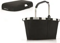 reisenthel SET carrybag Einkaufskorb Korb schwarz BK7003 + Cover schwarz BP7003