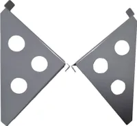 Halterung Blumenkasten für Gitter Zaun grau 2er Set 3x22x22cm 35706