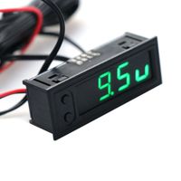 22 * 58 mm drei in einem multifunktionalen Autouhr-Leuchtthermometer Voltmeter DC 12 V elektronisches Uhrenmodul