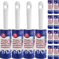 4 x Fusselrolle + 8 Ersatzrollen Kleiderroller Fussel Bürste Rollen Roller
