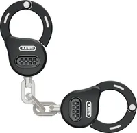 ABUS Handschellenschloss Chain Claw 10 – Fahrradschloss zur Sicherung von Fahrrad, E-Scooter und Roller – 47 cm lang – mit Zahlencode – Schwarz