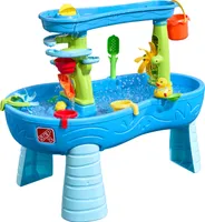 Step2 Double Showers Wasserspieltisch | Großer Wassertisch mit 11-teiligem Zubehörset | Garten Wasser Spieltisch für Kinder in Blau und Grün