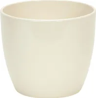 Blumenübertopf AVA aus Keramik Pflanztopf Blumentopf Keramiktopf Übertopf für Blumen Ø 19 cm / H 17 cm, Creme
