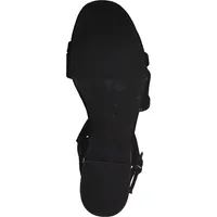 MARCO TOZZI Damen Sandale Sandalette Riemchen Blockabsatz 2-28208-20, Größe:37 EU, Farbe:Schwarz