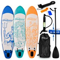 Physionics® Stand Up Paddle Board Aufblasbares SUP Board mit Paddel und Pumpe 