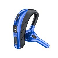 X13 Bluetooth-kompatibler 5.0 Ohrhörer Freisprech-LED-Digitalanzeige Einohr-Kopfhörer mit Mikrofon für Fitness-Blau