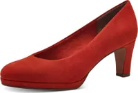 MARCO TOZZI Damen Pumps Trichterabsatz samtige Haptik runde Form 2-22450-42, Größe:41 EU, Farbe:Orange