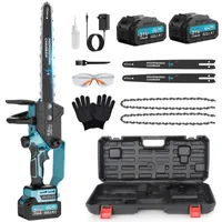 12" Zoll Mini Kettensäge mit Akku,12000mAh 1800W Akku Kettensäge,Für Baumschnitt,Handwerk und Heimwerkerprojekte