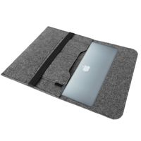 Notebook Tasche Sleeve Hülle für Apple Macbook Pro 13 Zoll 2016 Netbook Ultrabook Laptop Case aus strapazierfähigem Filz in Grau mit praktischen Innentaschen von NAUCI