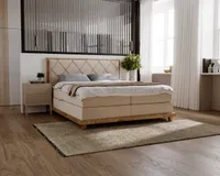 Boxspringbett BOSTON 160x200, 2 Bettkästen, Bonell-Matratze und Topper