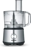 Küchenmaschine multifunktional SEVERIN KM 3892 1.200 W vielfältiges Zubehör KM 3892 aus Edelstahl, gebürstetschwarzsilber Food Processor Mixer Zerkleinerer Multifunktionale Küchenmaschine Zerkleinerer Küche Elektrisch