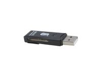 System-S USB A Adapter Stick für SD micro SD Kartenlesegerät Karten Leser Card Reader in Schwarz