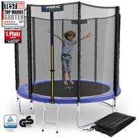 Kinetic Sports Outdoor Gartentrampolin Ø 244 cm, TPLS08, inklusive Sprungtuch aus USA-Mesh +Sicherheitsnetz +Rand- u. Regen-Abdeckung +Leiter, bis zu 120kg, , UV-beständig, BLAU Kinetic Sports Outdoor Gartentrampolin Ø 244 cm, TPLS08, inklusive Sprungtuch aus USA-Mesh +Sicherheitsnetz +Rand- u. Regen-Abdeckung +Leiter, bis zu 120kg, , UV-beständig, BLAU