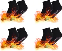 Selbsterwärmende Socken, 4 Paar Fußwärmer Socken, Winter Thermosocken Beheizbare Socken, Beheizte Socken, Socken Herren Damen für Outdoor-Aktivitäten im Winter