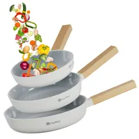 Pfannenset 3tlg Bratpfanne 20/24/28cm Pfanne Induktion mit Antihaft-Beschichtung