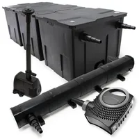 Súprava:Rybníkový filter 90000l 72W UVC jazierkový čistič 80W čerpadlo Fontánové čerpadlo