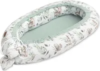 SENSILLO Baby Nestchen Kokon Waffel Reisebett für Babys 80x45 Hirsch-Minze