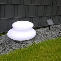 Große LED-Solar-Außen-Garten-Leuchte Stone DUO