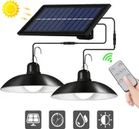 LED Solarleuchte, Außen-Wandleuchte, LED Solar Pendelleuchte, Hängeleuchte, Solar Hängelampe, Solarlampen für Außen IP65 Wasserdichte, mit Fernbedienu