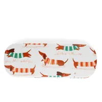Brillenetui Sausage Dog Dackel-Motiv Hartschale, ca. 15 x 5,5 x 3,5 cm