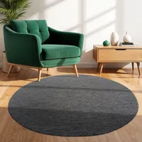 TT Home Teppich Für Outdoor Küchenteppich Balkon Terrasse Unifarbenes Design Modern Größe 80 cm Rund