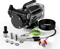 Wiltec Transferpumpe 12 V, 180 W Kraftstoffpumpe 57 l/min, Förderpumpe für Diesel/ Benzin, Kraftstoffförderpumpe 3200 U/min