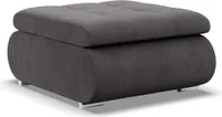 Sitzpouf für das Wohnzimmer, Cord - Dunkelgrau