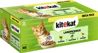 KITEKAT Portionsbeutel Multipack Landpicknick in Sauce 3 Varietäten 48 x 85g